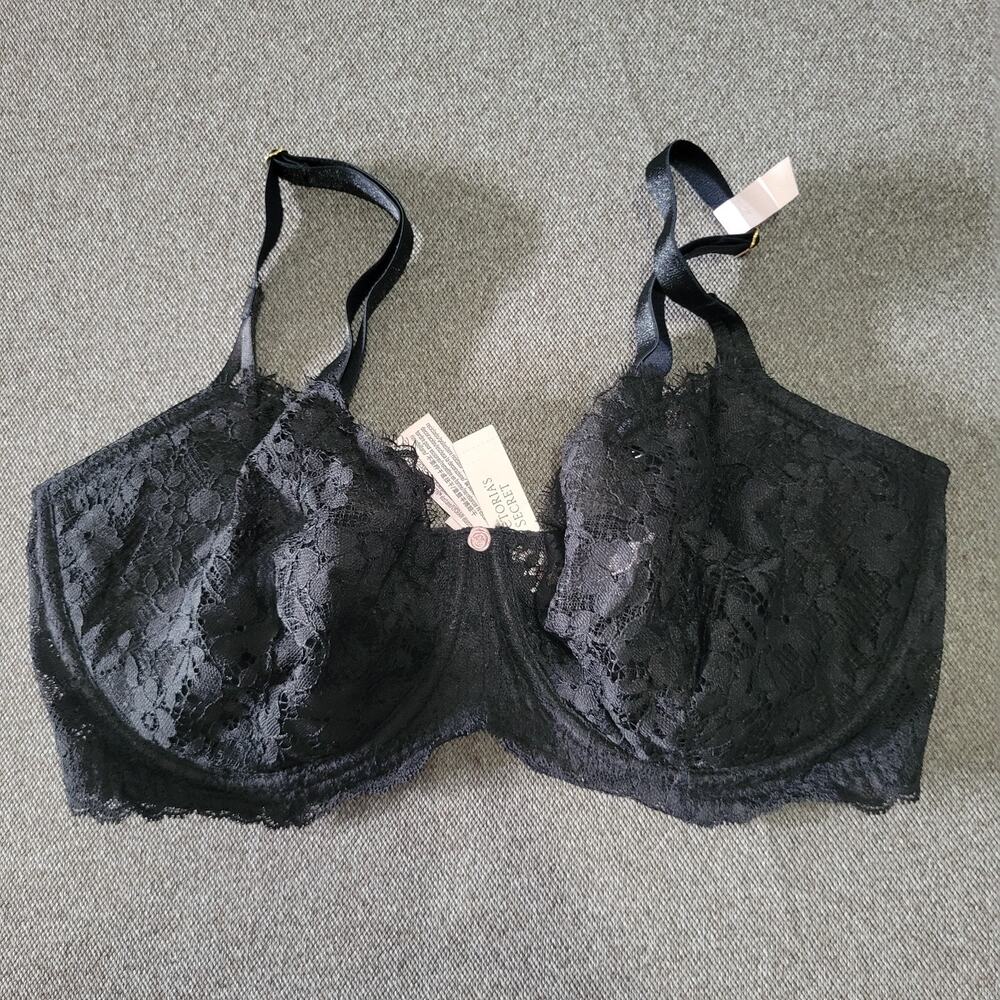 Victoria Secret Bra 36DDD Black Dream Angel Push Up without Padding